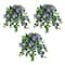 Nearly Natural; 24" UV Resistant Artificial Azalea Hanging Plants, 3ct.; Category:Potted Plants; Image:2